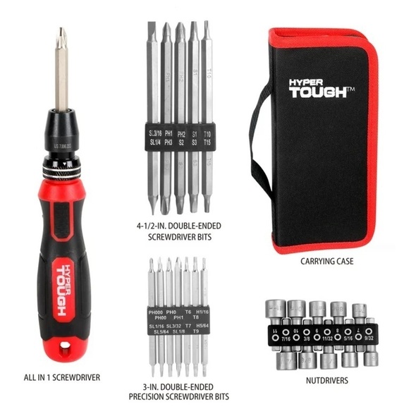 New Hyper Tough Hyper Tough 24-piece Quick-load Screwdriver Set - Picture 5 of 11